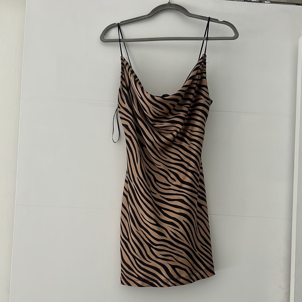 Superdown Zebra Print Mini Dress